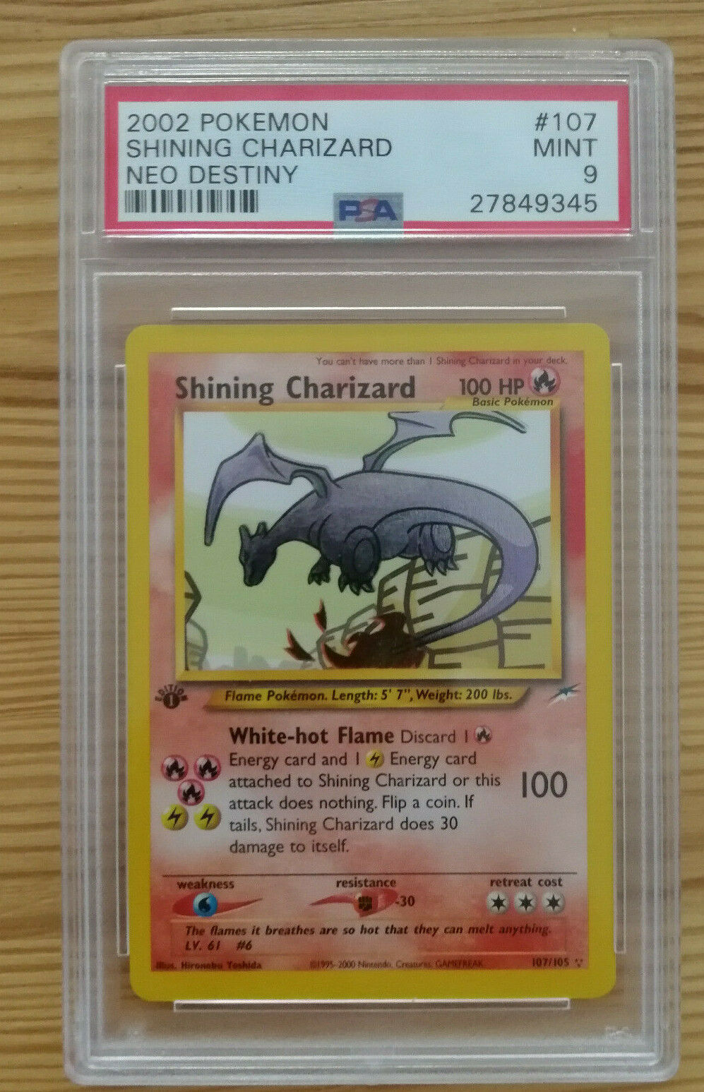 Shining Charizard 107105 1st ED Neo Destiny PSA 9 mint Pokemon mislabel