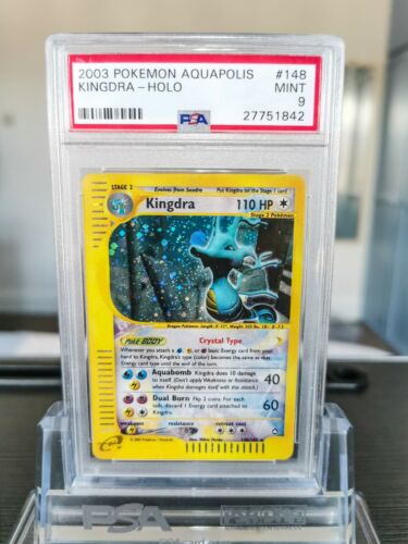 PSA 9 Kingdra Crystal Aquapolis Holo Pokemon Card 148147 2003 WOTC Mint