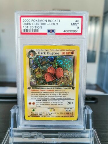 PSA 9 Dark Dugtrio 682 1st Edition Holo Team Rocket Pokemon Card  Mint