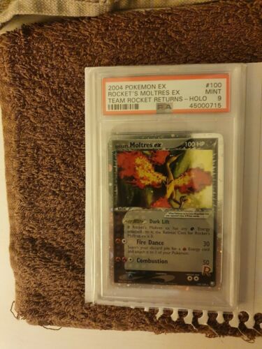 Pokemon card  EX Rocket Returns Moltres ex HOLO PSA 9 MINT low pop