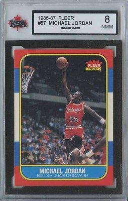 MICHAEL JORDAN 1986 87 FLEER BASKETBALL 57 BULLS ROOKIE KSA 8