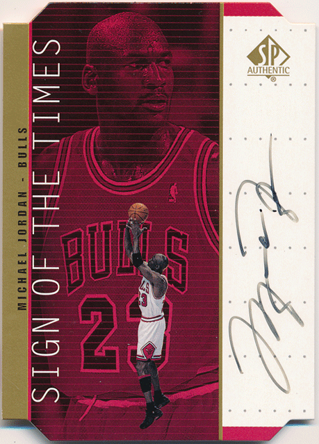 Michael Jordan 9899 UD SP Authentic Sign of the Times Signature Auto