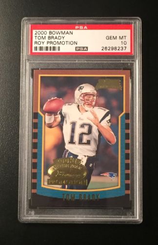 2000 BOWMAN ROY PROMOTION TOM BRADY ROOKIE CARD ROY PROMO RC PSA 10 GEM MINT