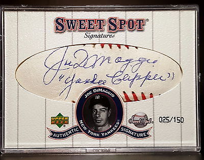 2001 UPPER DECK SWEET SPOT JOE DIMAGGIO YANKEE CLIPPER AUTO SSP SER 25   