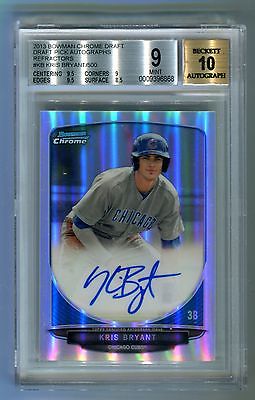 Kris Bryant 2013 Bowman Chrome DRAFT Pick Prospect KEY RC Refractor Auto 500