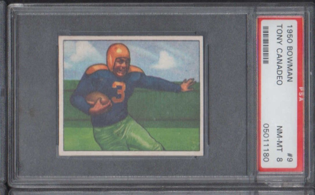 1950 BOWMAN TONY CANADEO 9 PSA 8 NMMT PACKERS RC HOF HIGH GRADE SET BREAK