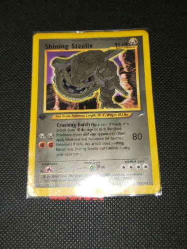 1st Edition Shining Steelix Neo Destiny Secret Rare Holo Pokemon Card HP