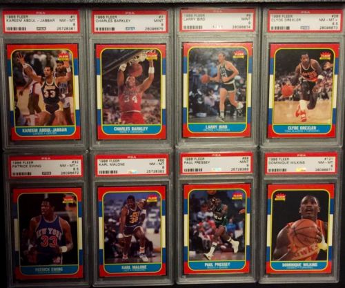 198687 Fleer Basketball Complete Set 131132 PSA Mint Stars No Jordan RC 57