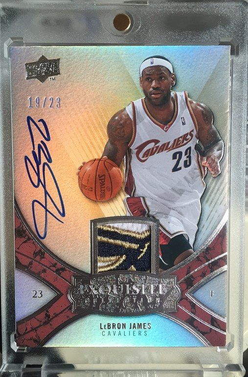 200809 Lebron James Exquisite OnCard Auto Cavs Logo 11 Jersey Patch 23 RARE