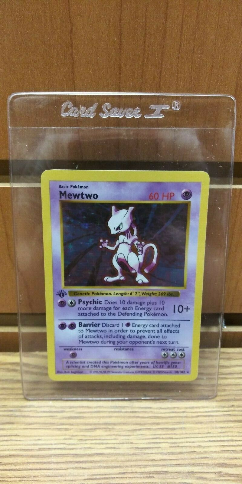Mewtwo 10102 1st Edition Shadowless Holo Foil Pokemon Card  NICE