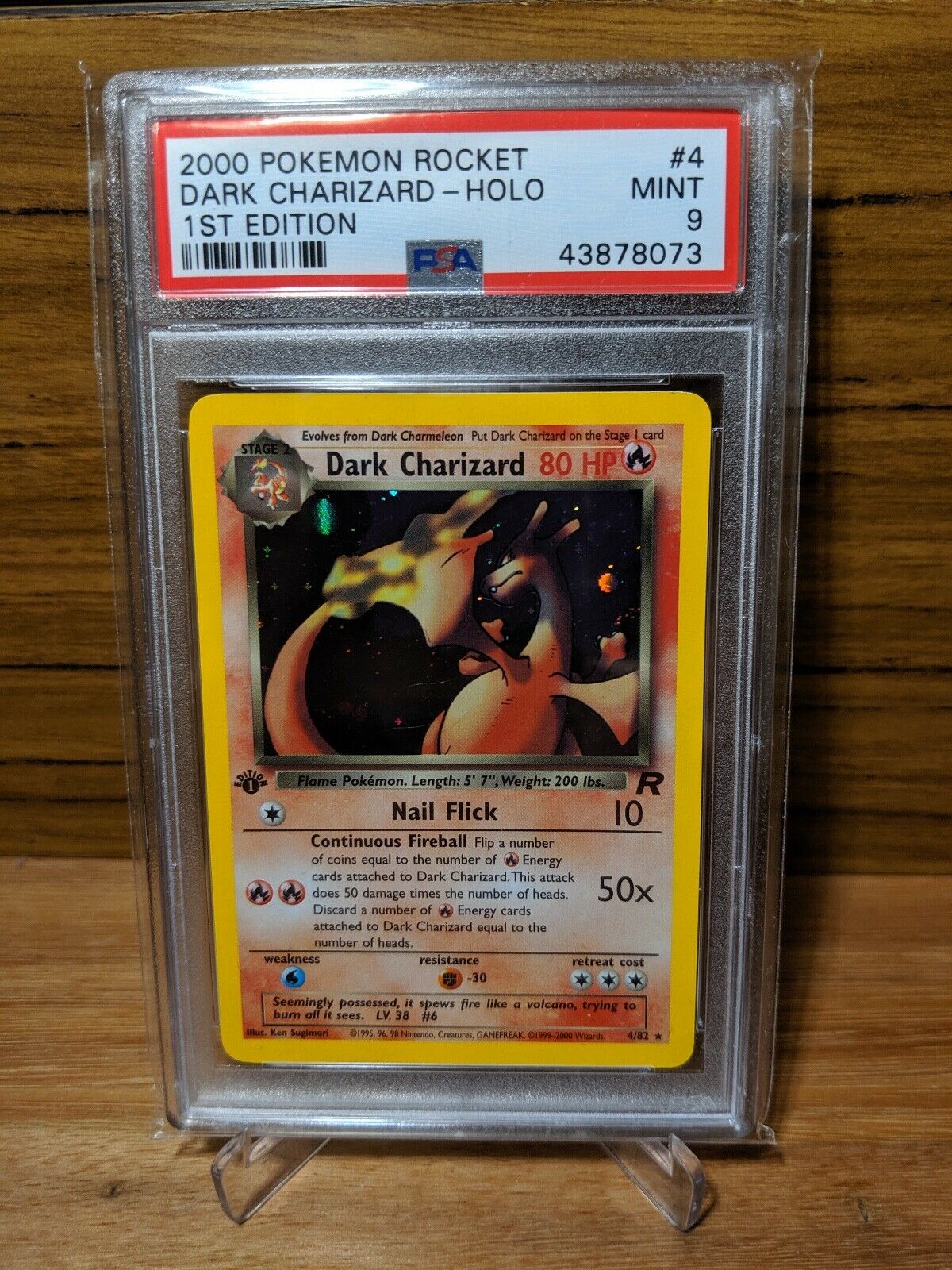 1st Edition Dark Charizard Holo 2000 Team Rocket WOTC Pokemon Card  PSA 9 MINT