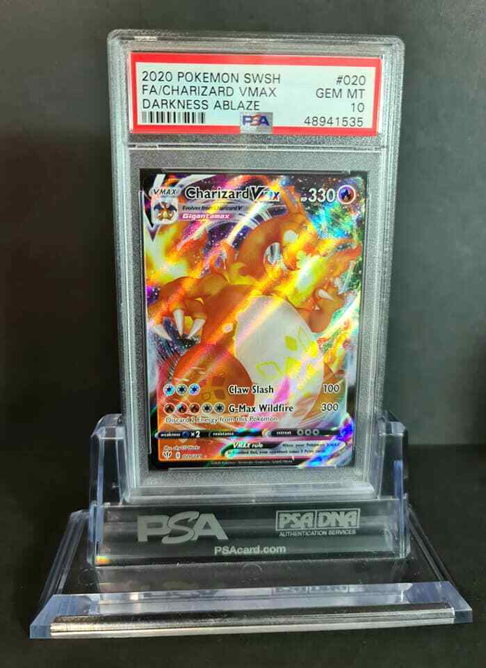 PSA 10 Charizard VMAX 020189 Darkness Ablaze GEM MINT Graded Pokemon TCG Card