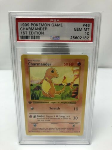 PSA 10 1999 Pokemon Game Base 1st Edition Charmander 46102 GEM MINT