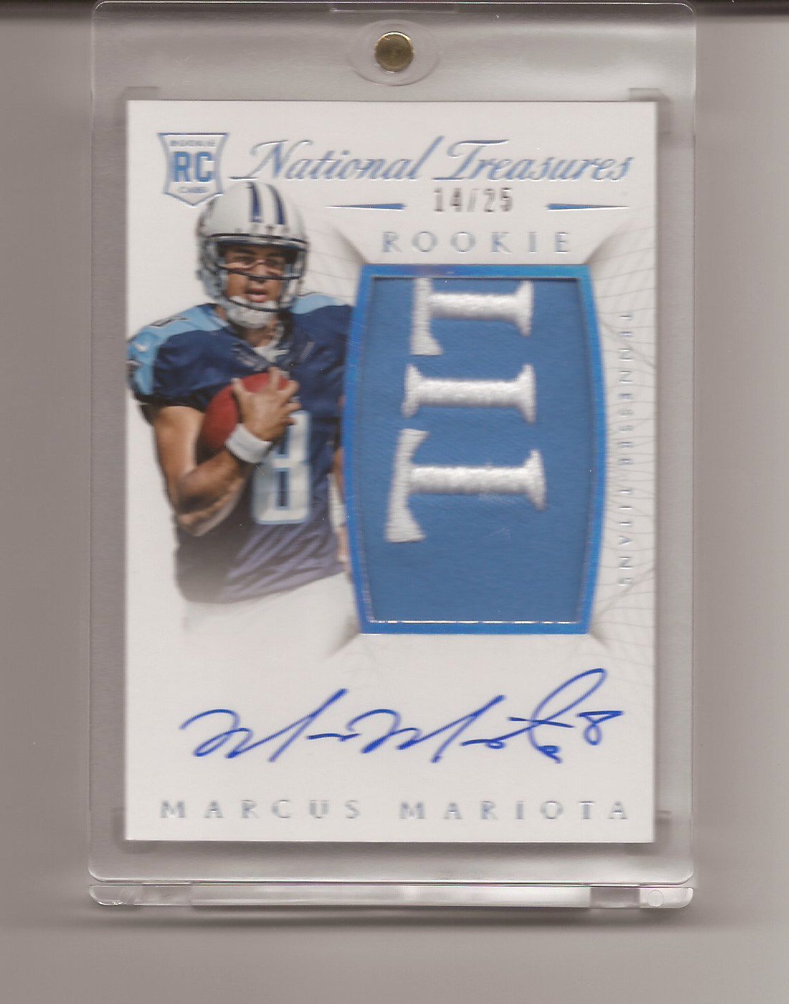 MARCUS MARIOTA 2015 PANINI NATIONAL TREASURES TIT PATCH ROOKIE RPA D 1425