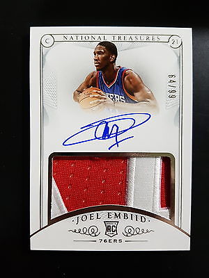 201415 National Treasures Joel Embiid RC Patch Auto RPA 6499 Q2
