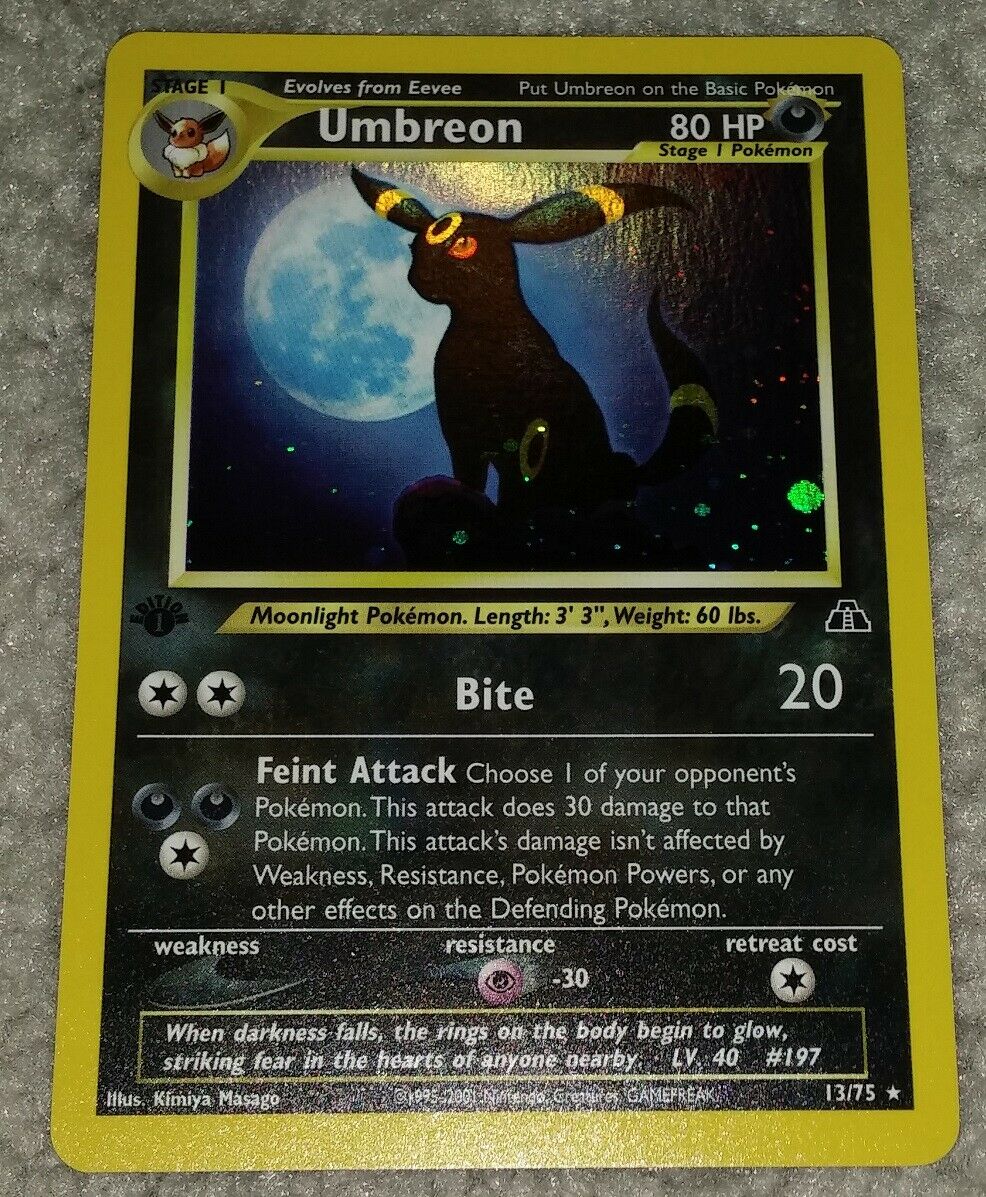 1st Edition First Ed Umbreon 1375 Ultra Rare Holo Neo Discovery Pokemon Card