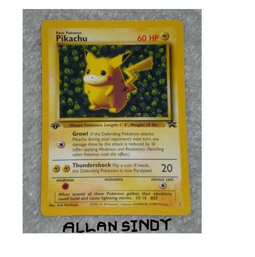 IVY PIKACHU PROMO ERROR 1st Edition Jungle Pokemon Card