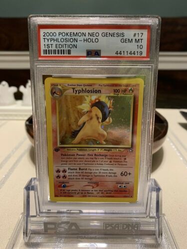 Pokemon PSA 10 GEM MINT 2000 Neo Genesis 1st Edition Typhlosion Card 17111