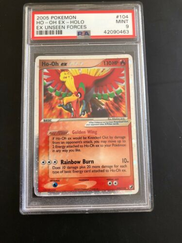 Pokemon Card  EX Unseen Forces PSA 9 Ho Oh EX 104115 MINT