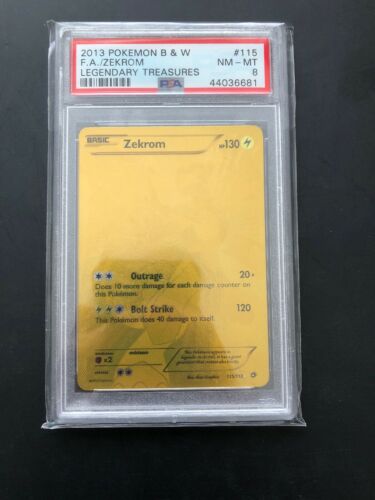 Pokemon Card BW Legendary Treasures PSA 8 Zekrom Gold Secret Rare 115113 NMM