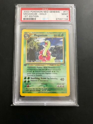 Pokemon Card  Neo Genesis PSA 9 1st Edition Meganium 11111 MINT