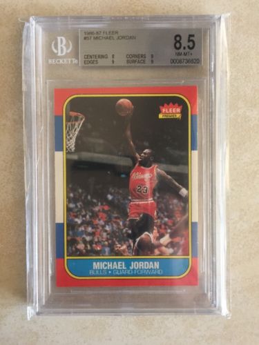 Michael Jordan Fleer 198687 RC 57 Bgs 85 NmMt