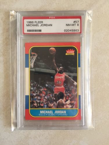 Michael Jordan 198687 Fleer RC 57 PSA 8 NmMt