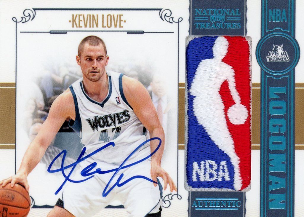 1011 National Treasures Kevin Love Logoman Auto 55 SSP