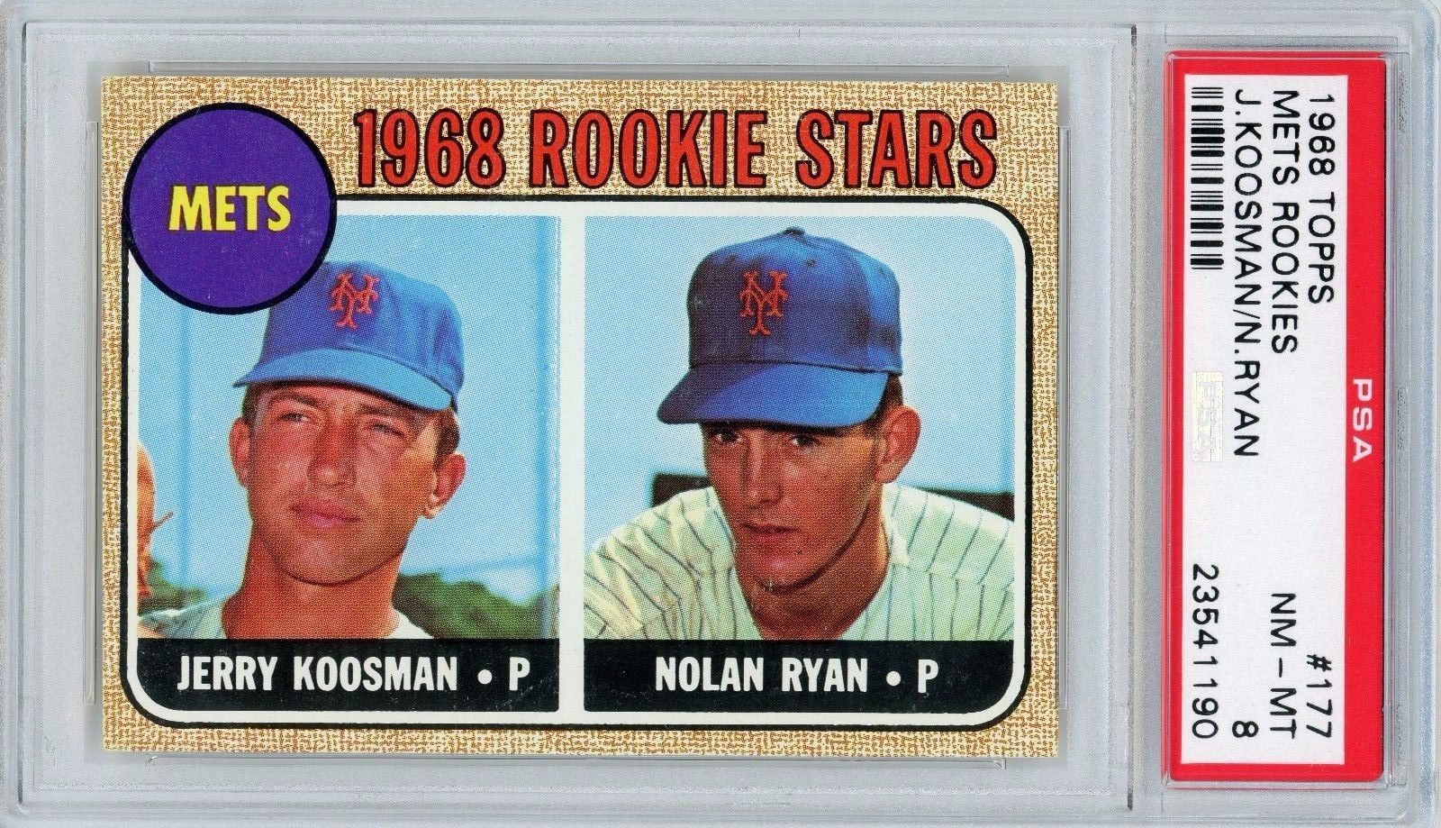 1968 Topps Nolan Ryan 177 RC PSA NMMT 8 Sharp  Centered w 85 Potential