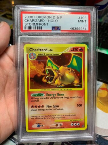 MINT CHARIZARD HOLO STORMFRONT 103100 POKEMON CARD SECRET RARE PSA 9