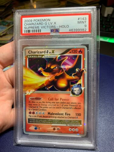 2009 Pokemon Platinum Supreme Victors Holo Charizard G LV X 143 PSA 9