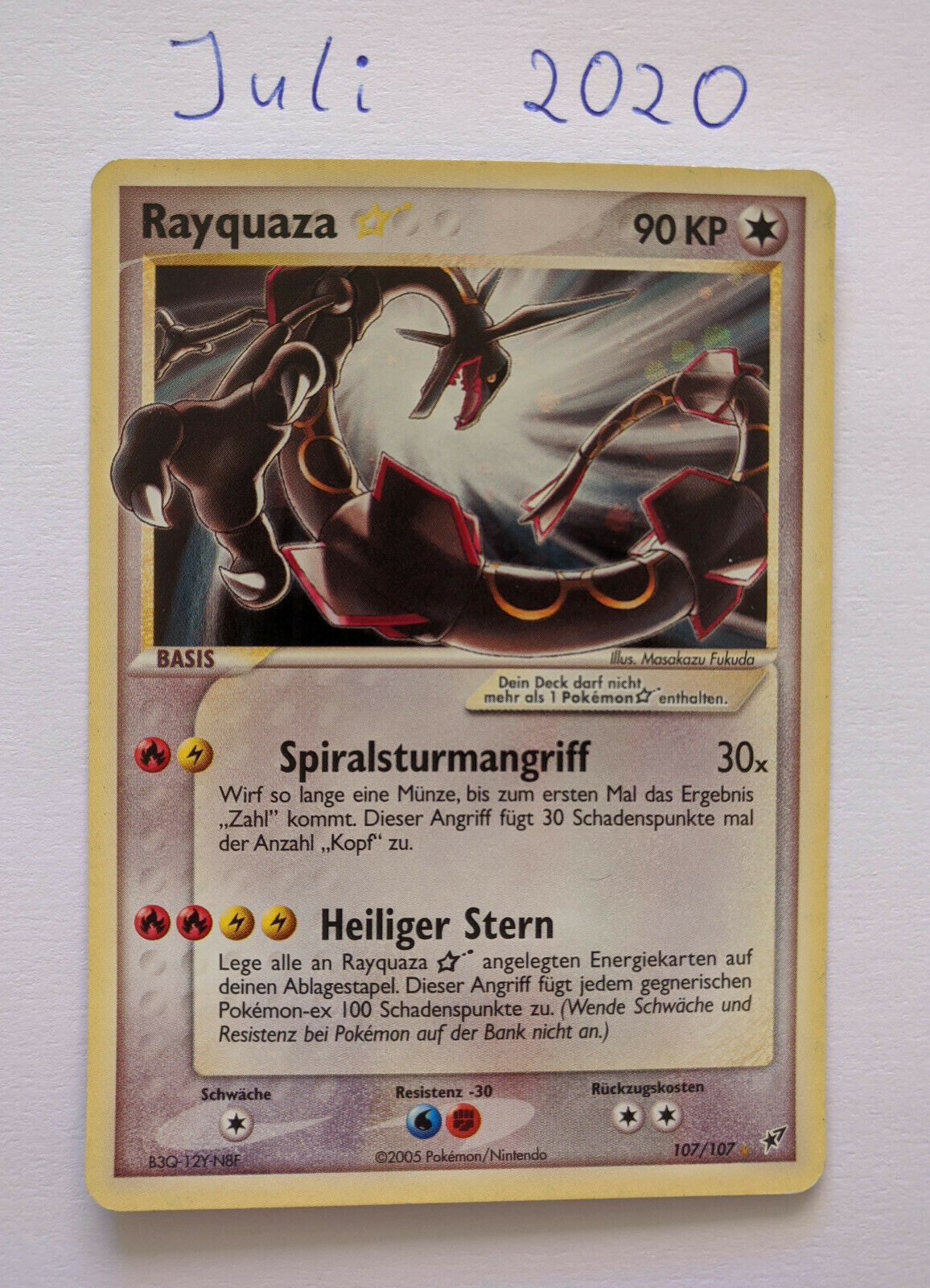 Pokemon EX Deoxys Rayquaza Gold Star 107107  Holy Grail  PSA 