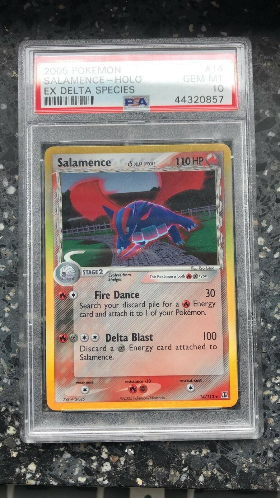 Pokemon Card Salamence Holo EX Delta Species PSA 10