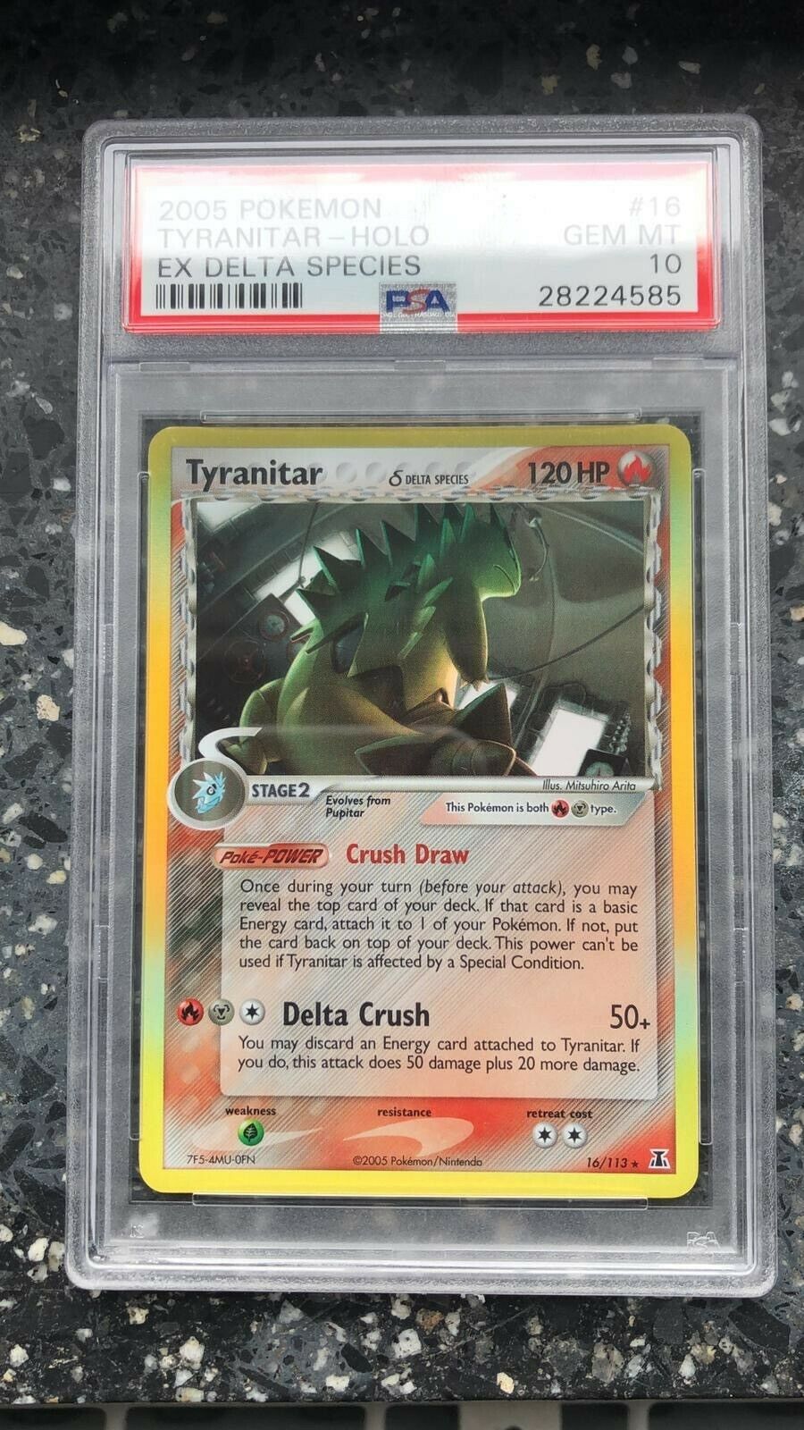 Pokemon Card Tyranitar Holo EX Delta Species PSA 10