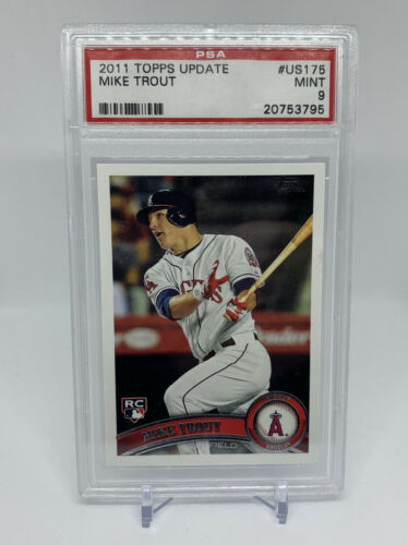 2011 Topps Update Baseball MIKE TROUT Rookie Card Angels US175 PSA 9 Mint
