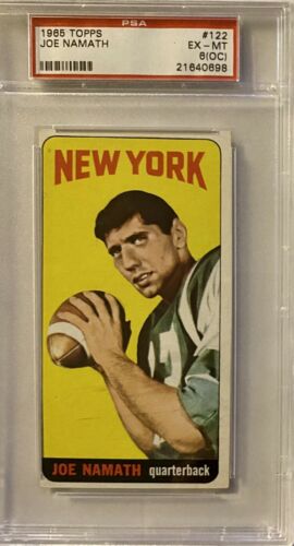 1965 Topps Football Joe Namath 122 NY Jets Rookie RC PSA 6 OC EX  MINT