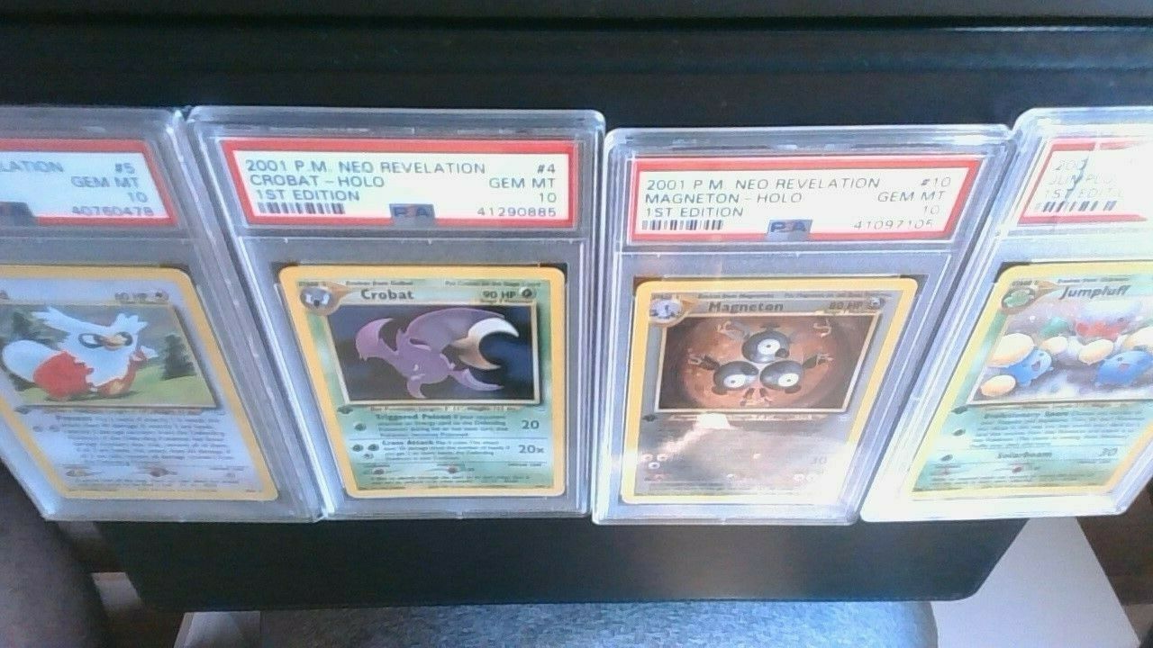 Pokemon Cards Neo Revealtion Holo Lot First Edition PSA 10