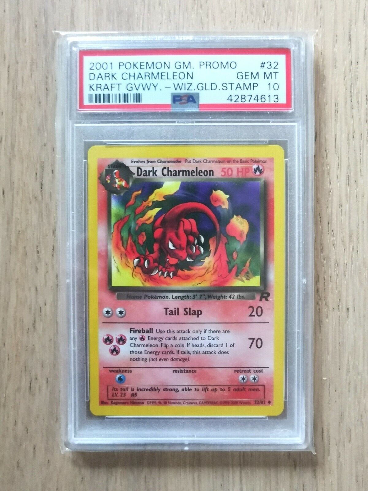 PSA 10 Dark Charmeleon Gold W Stamp Promo Team Rocket Promo 2001 Pokemon