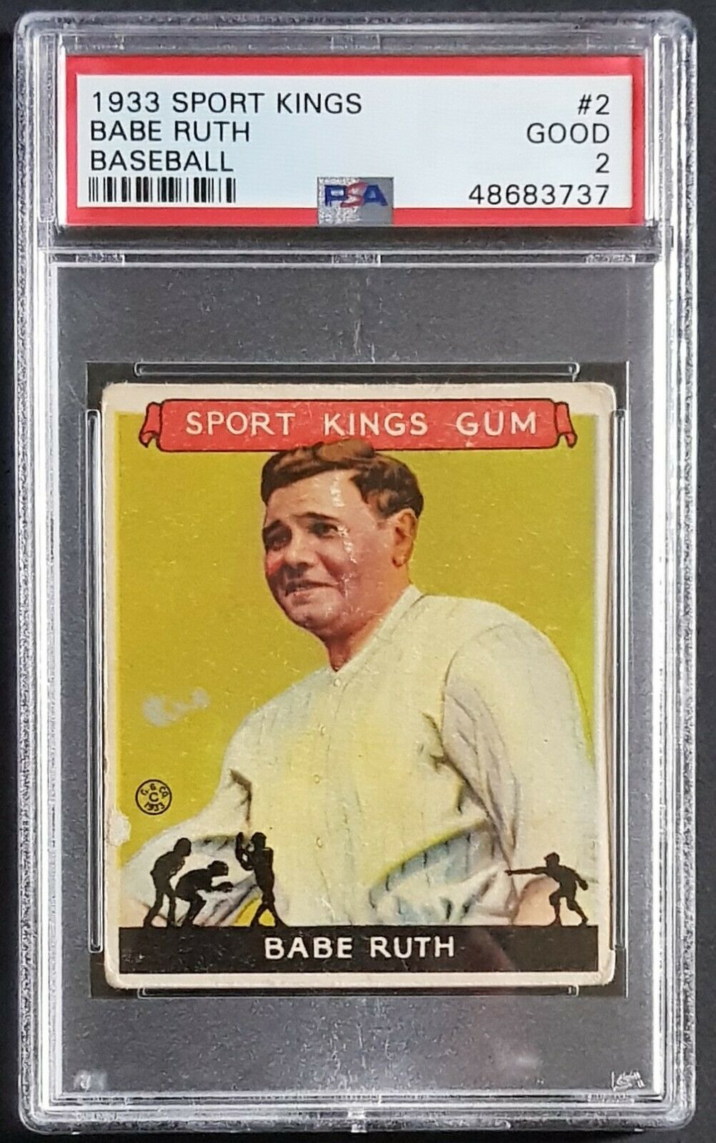 1933 Goudey Sport Kings 2 Babe Ruth baseball PSA 2 GOOD