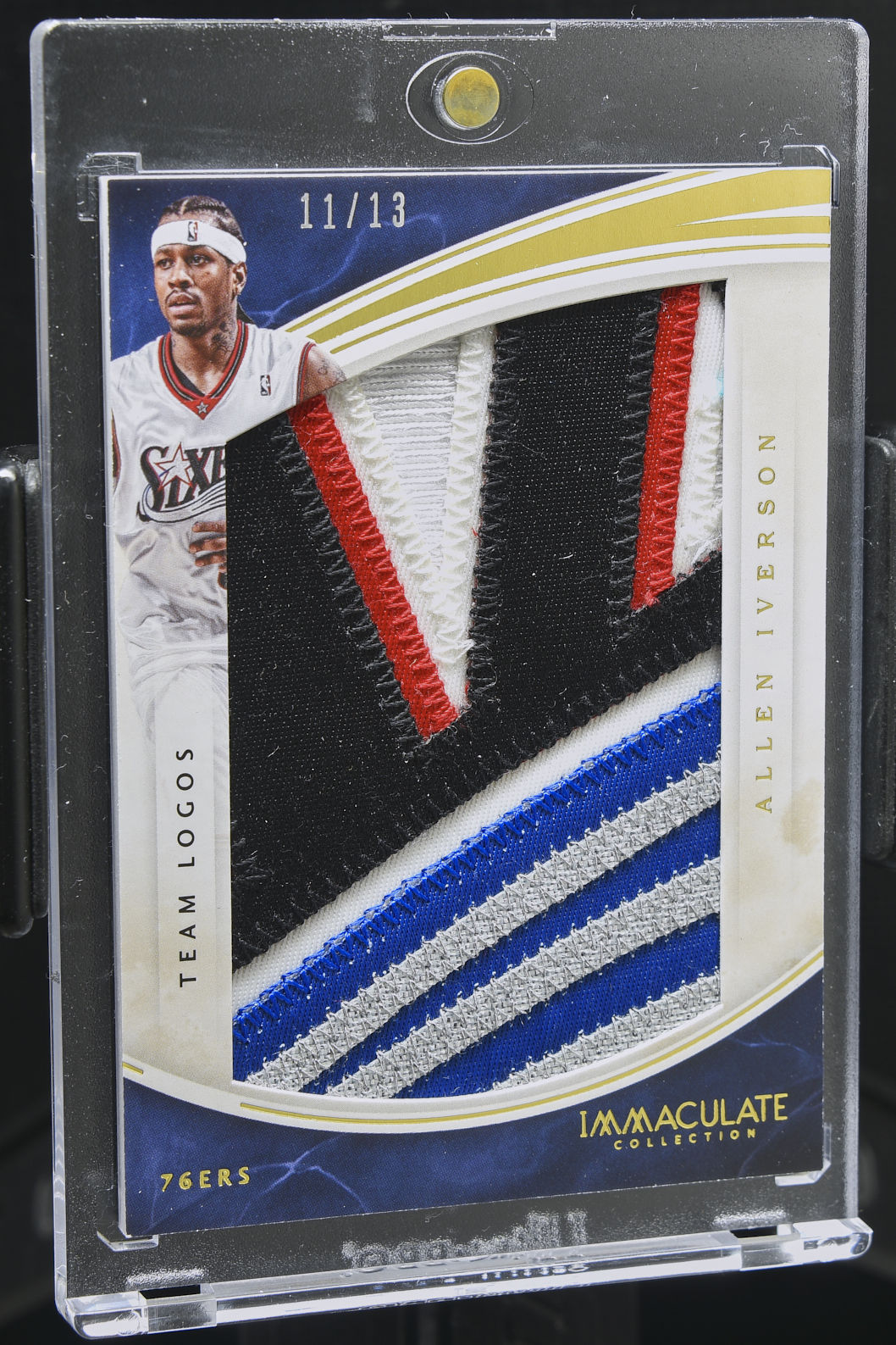 201516 IMMACULATE TEAM LOGOS PATCH ALLEN IVERSON 76ERS 1113 SUPER JUMBO PATCH