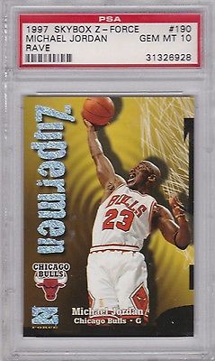 1997 Skybox ZForce Michael Jordan Zupermen Rave PSA 10 Rare GEM Mint