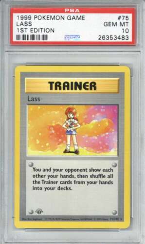 Lass 1999 1st edition First 75 Pokemon Card PSA 10