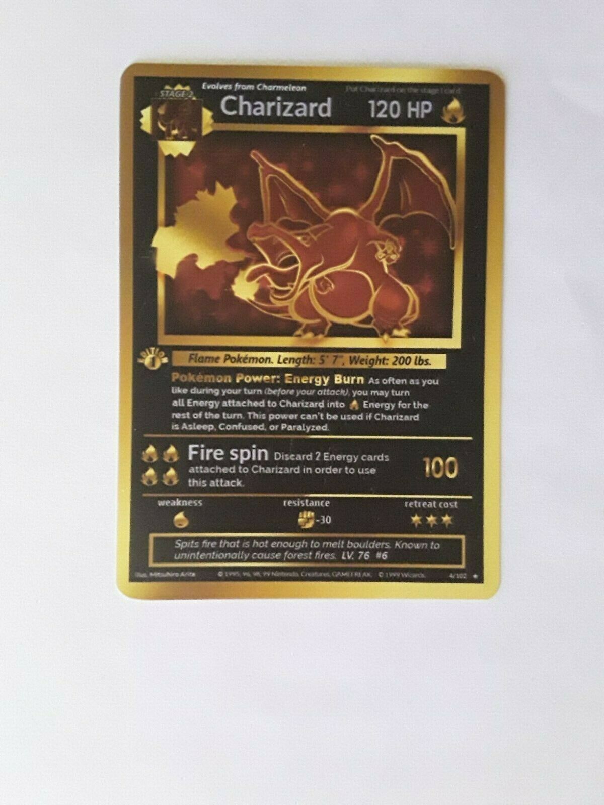 Pokemon card Charizard 1st edition 