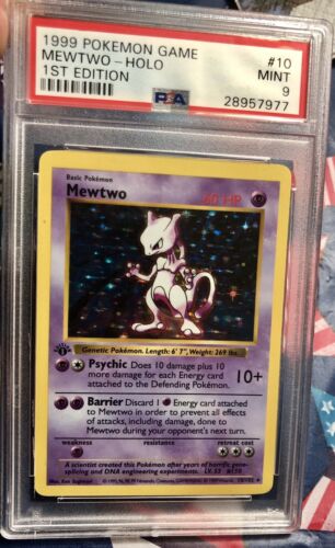 1999 Pokemon Card Mewtwo 1st Edition Holo Graded PSA 9 MINT Shadowless RARE WOW