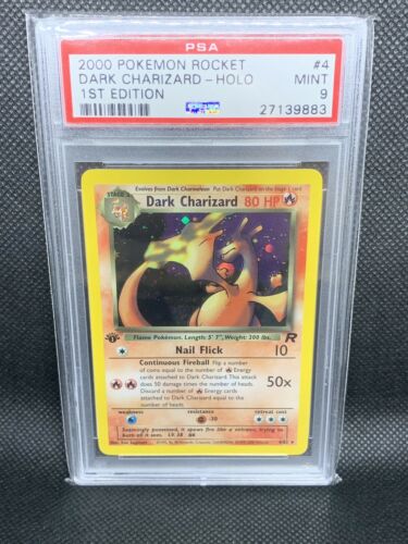 Dark Charizard First 1st Edition PSA 9 Pokemon Card Mint Holo Team Rocket 482