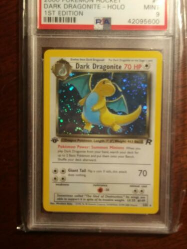 2000 Pokemon Team Rocket 1st Edition 5 Dark Dragonite PSA 9 MINT Card 