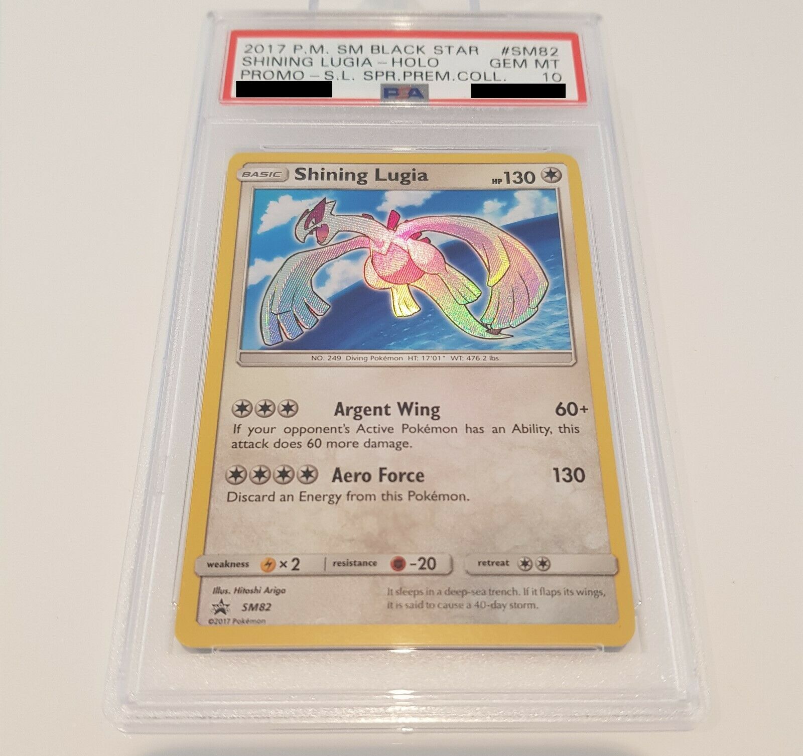 Pokemon Karte Shining Lugia PSA 10 Gem Mint Promo SM82 Schimmernde Legenden