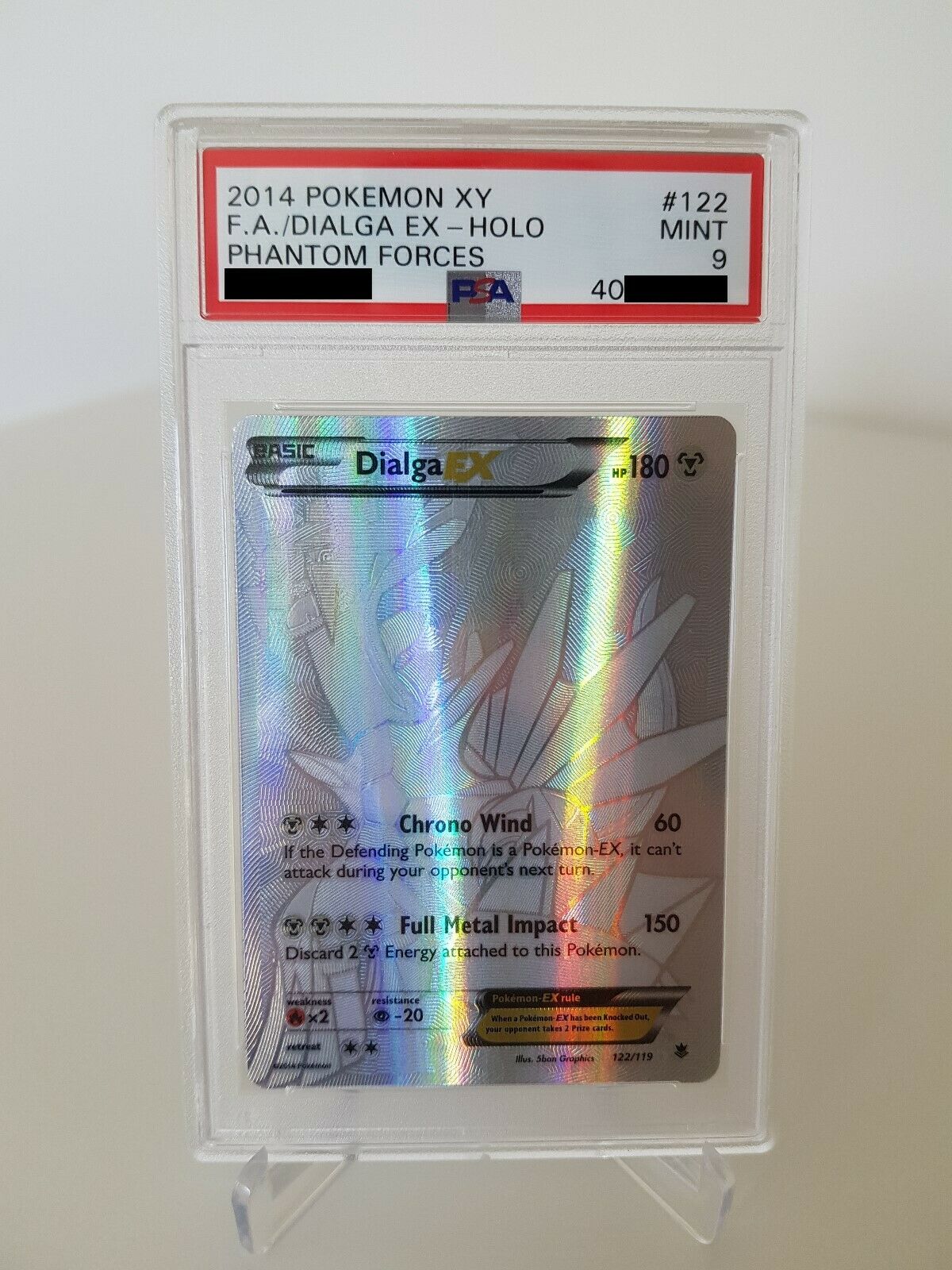 Pokemon Karte Dialga EX PSA 9 Mint 122119 XY04 Phantomkrfte Secret Silver