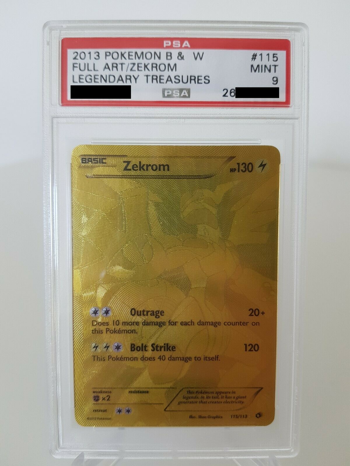 Pokemon Karte Zekrom PSA 9 Mint 115113 BW11 Legendre Schtze Secret Gold