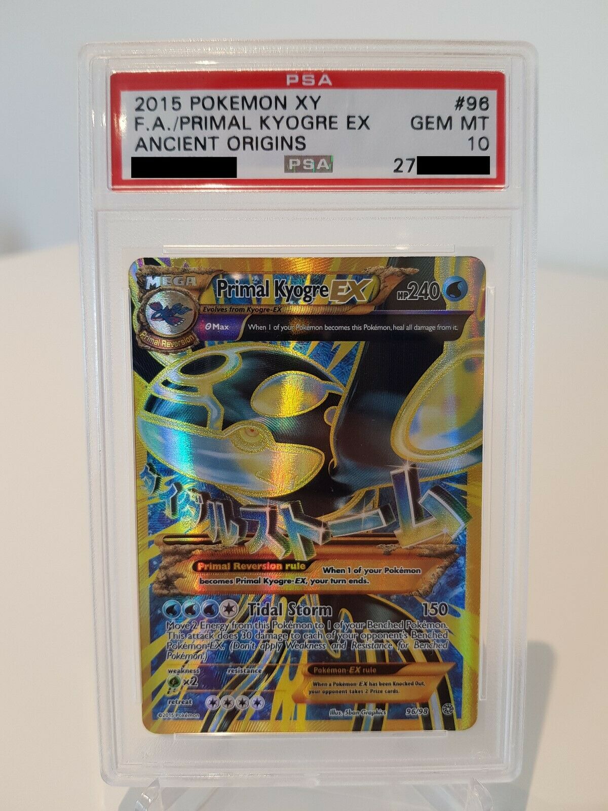 Pokemon Karte ProtoKyogre EX PSA 10 Gem Mint Ewiger Anfang XY07 9698 Primal